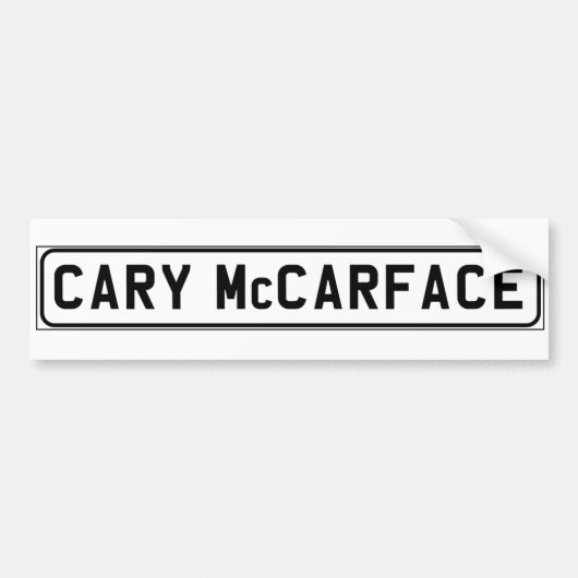 Cary McCarface Autoaufkleber (Vorne)