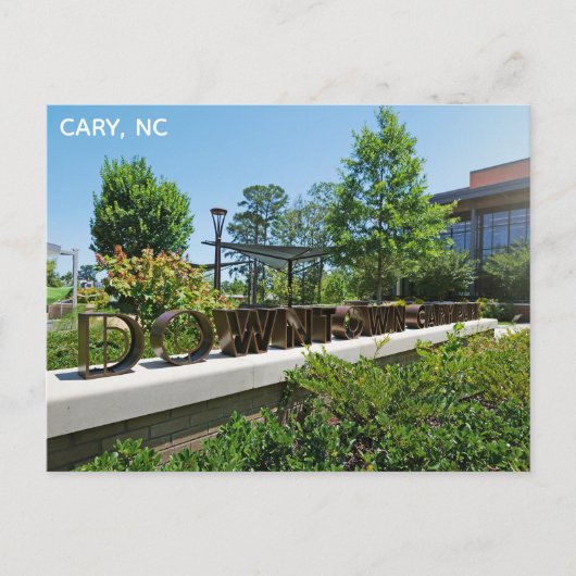 Cary North Carolina Downtown Park Postkarte (Vorderseite)
