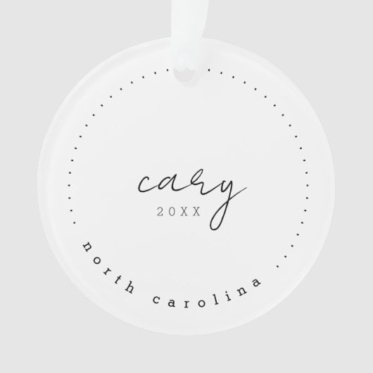 Cary North Carolina Reisen USA Ornament (Vorderseite)