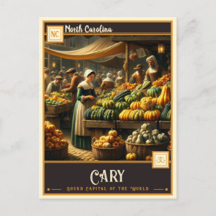 Cary, North Carolina   VINTAG Postkarte