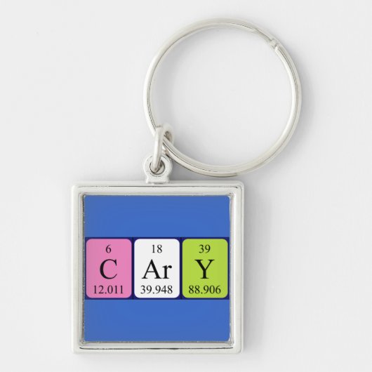 Cary Periodenname keyring Schlüsselanhänger (Vorne)