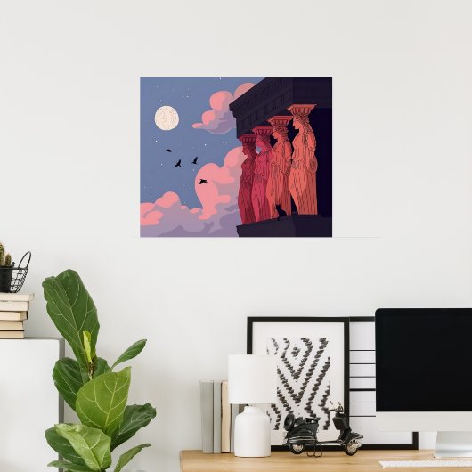 Caryatids at Dusk Pi Poster (Heimbüro)