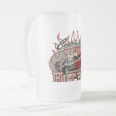 Caryoon-frisierte Auto Mattglas Bierglas (Vorderseite Links)