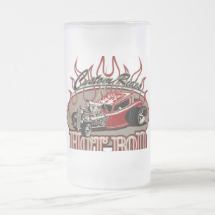 Caryoon-frisierte Auto Mattglas Bierglas