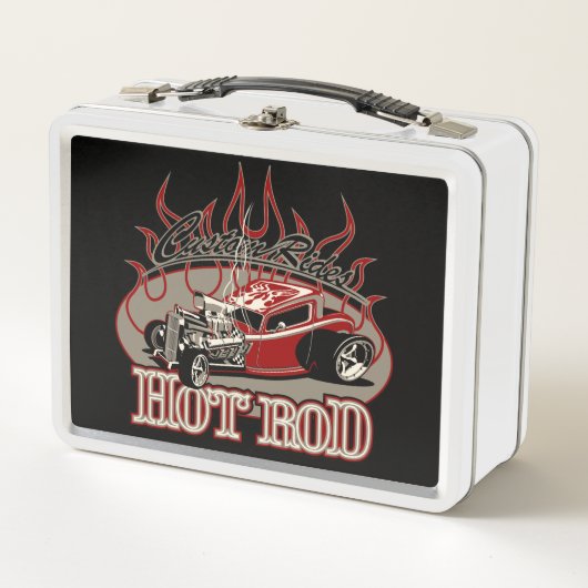 Caryoon-frisierte Auto Metall Brotdose (Vorderseite)