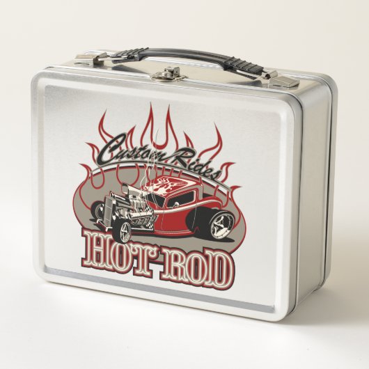 Caryoon-frisierte Auto Metall Brotdose (Vorderseite)