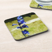 Carys Beardzungensche Blume Abstrakt Impressionism Getränkeuntersetzer (Linke Seite)