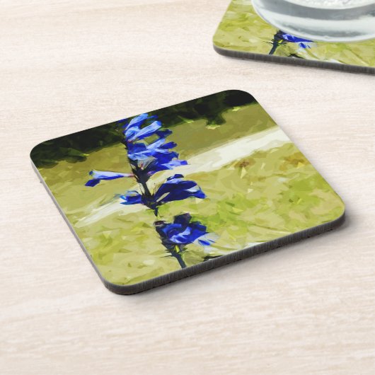 Carys Beardzungensche Blume Abstrakt Impressionism Getränkeuntersetzer (Linke Seite)