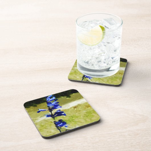 Carys Beardzungensche Blume Abstrakt Impressionism Getränkeuntersetzer (Rechte Seite)