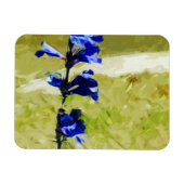 Carys Beardzungensche Blume Abstrakt Impressionism Magnet (Horizontal)