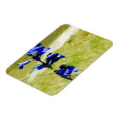 Carys Beardzungensche Blume Abstrakt Impressionism Magnet (Linke Seite)