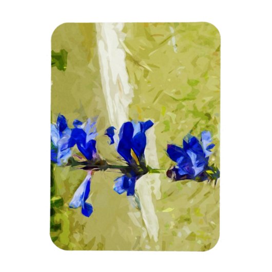 Carys Beardzungensche Blume Abstrakt Impressionism Magnet (Vertikal)