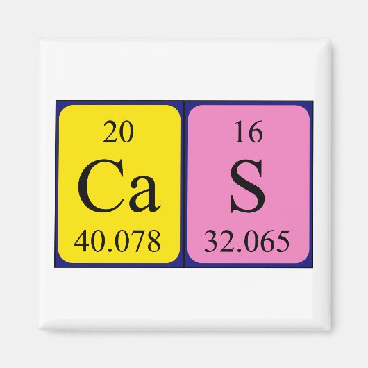 Cas Periodenmagnet Magnet (Vorne)