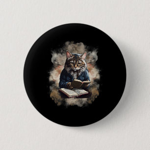 Cas Reading a Book Graphic Ca Kien Lovers Button