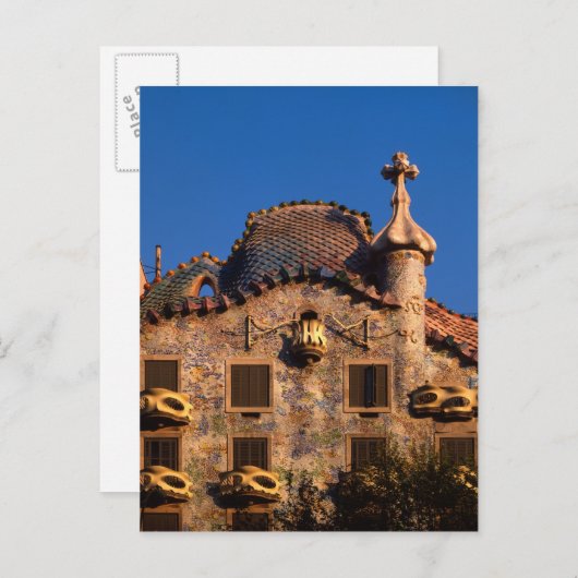 Casa Batilo, Gaudi Architecture, Barcelona, Postkarte (Vorne/Hinten)