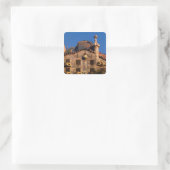 Casa Batilo, Gaudi Architecture, Barcelona, Quadratischer Aufkleber (Tasche)