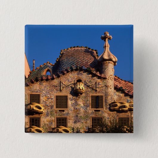 Casa Batilo, Gaudi-Architektur, Barcelona, Button (Vorderseite)