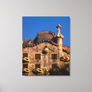 Casa Batilo, Gaudi-Architektur, Barcelona, Leinwanddruck