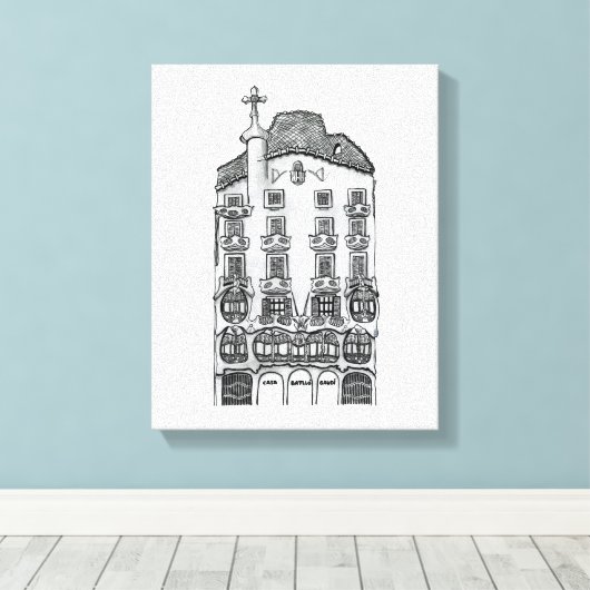 Casa Batllo (Barcelona) Leinwanddruck (Insitu (Holzboden))