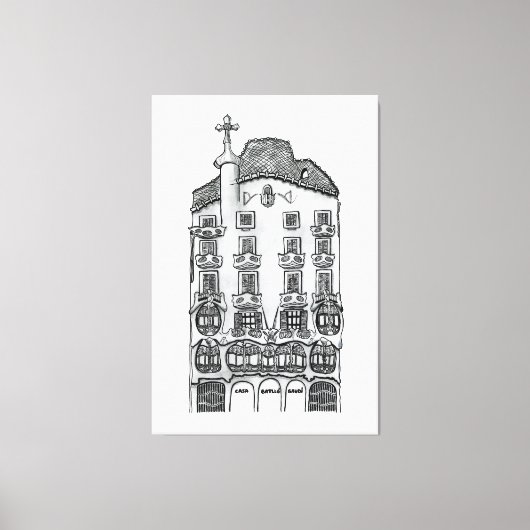 Casa Batllo Gaudi (Barcelona) Leinwanddruck (Vorderseite)