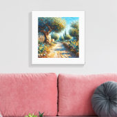 Casa di Campagnia Siciliana 3 von 3 Leinwanddruck (Insitu (Wohnzimmer))