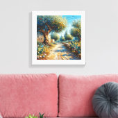 Casa di Campagnia Siciliana 3 von 3 Leinwanddruck (Insitu (Wohnzimmer))