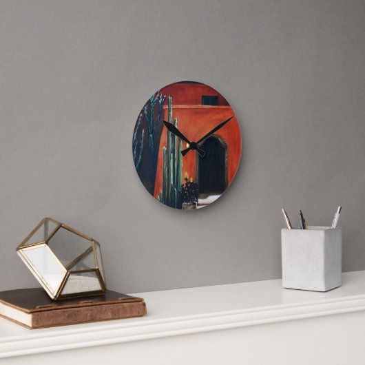 Casa en Mexico Runde Wanduhr (Büro)