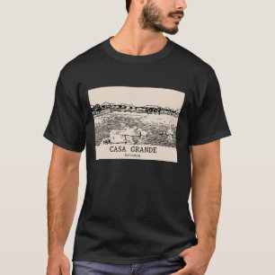 Casa Grande Arizona Vintage Skyline Zeichnung T-Shirt