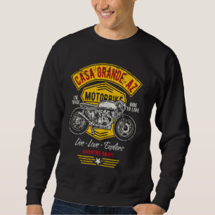 Casa Grande AZ USA Retro Distressed Style Motorcyc Sweatshirt