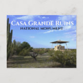 Casa Grande, das Grand House, Nationaldenkmal AZ Postkarte (Vorderseite)