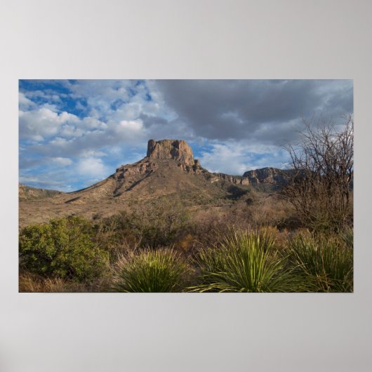 Casa Grande Peak, Chisos-Becken, Big Bend Poster (Vorne)