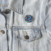 Casa Mia-Handbemalte abstrakte Kunst Button (Beispiel)