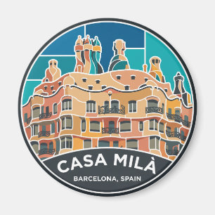 Casa Milà Spanien Magnet