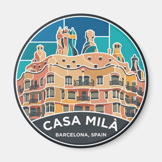 Casa Milà Spanien Magnet (Vorne)