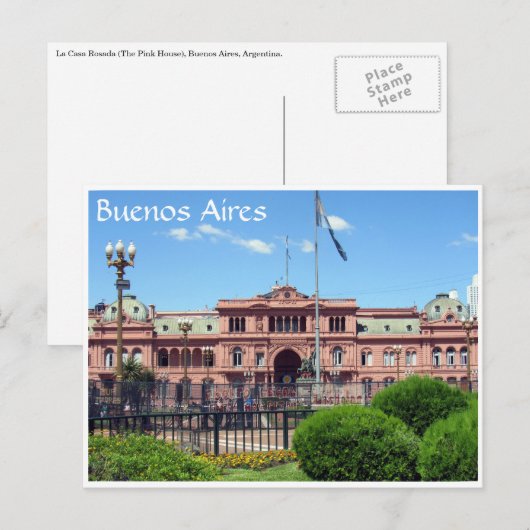 Casa Rosada Postkarte (Vorne/Hinten)