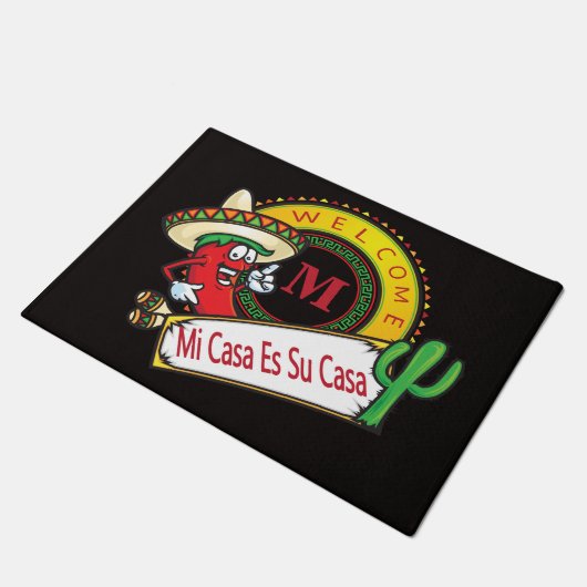 Casa-roter Pfeffer MI-CasaEs SU Fußmatte (Schrägansicht)
