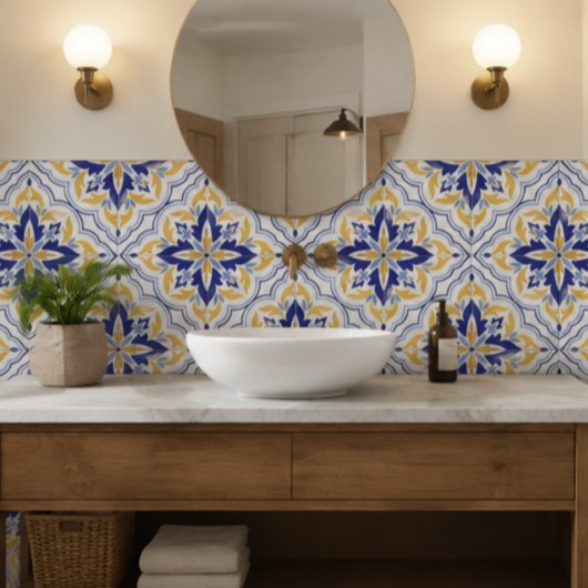 Casa Valencia Amber Medallion Mediterranean Fliese