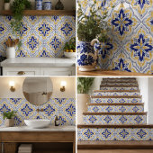 Casa Valencia Amber Medallion Mediterranean Fliese
