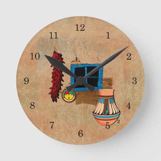 Casa Vieja Runde Wanduhr (Vorderseite)