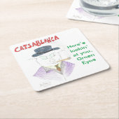 Casablanca Beer Mat oder Cocktails Rechteckiger Pappuntersetzer (angewinkelt)