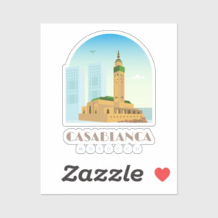 Casablanca city morocco aufkleber