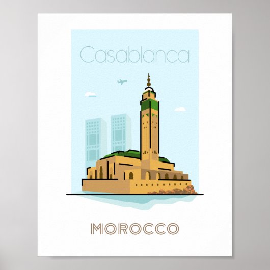 Casablanca City travel poster - Marokko (Vorne)
