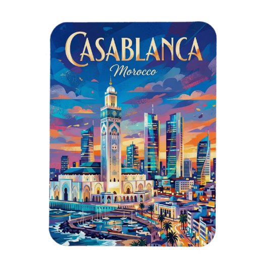 Casablanca Finance City Marokko Magnet (Vertikal)