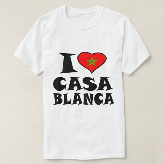Casablanca I Liebe Casablanca T-Shirt (Design vorne)