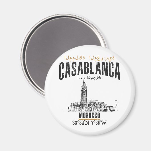 Casablanca Magnet (Vorderseite/Rückseite)