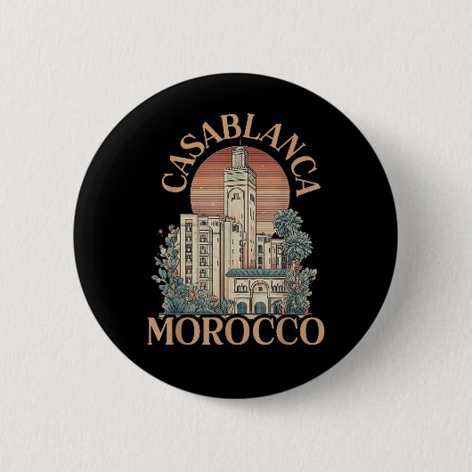 Casablanca Marokko Button (Vorderseite)
