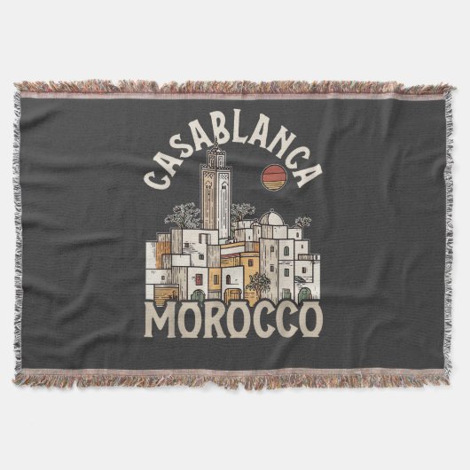 Casablanca Marokko Decke (Vorderseite)