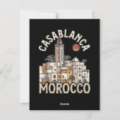 Casablanca Marokko Feiertagskarte (Rückseite)