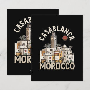 Casablanca Marokko Feiertagskarte
