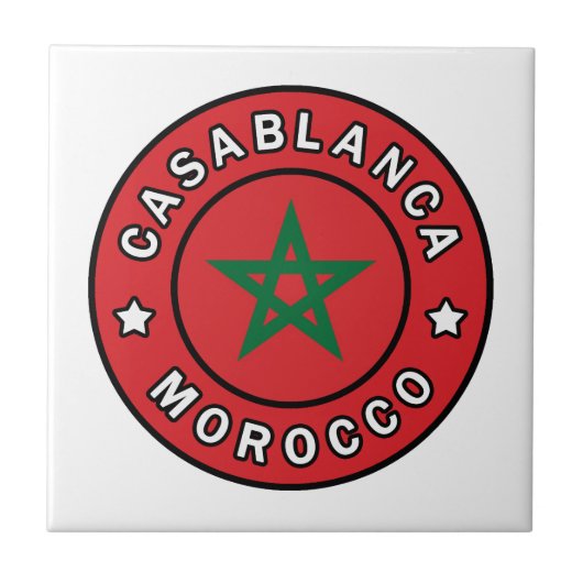 Casablanca Marokko Fliese (Vorderseite)